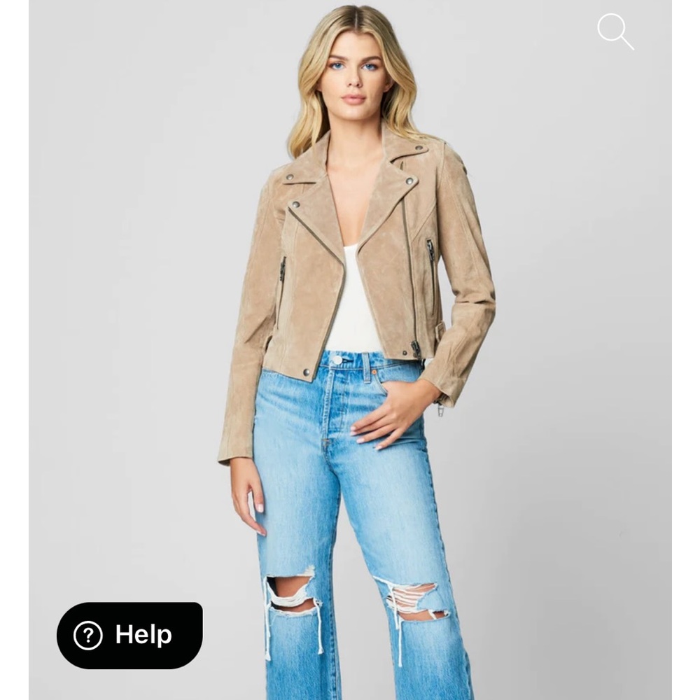 BLANKNYC Bare it all suede jacket in Coffee Bean- Medium